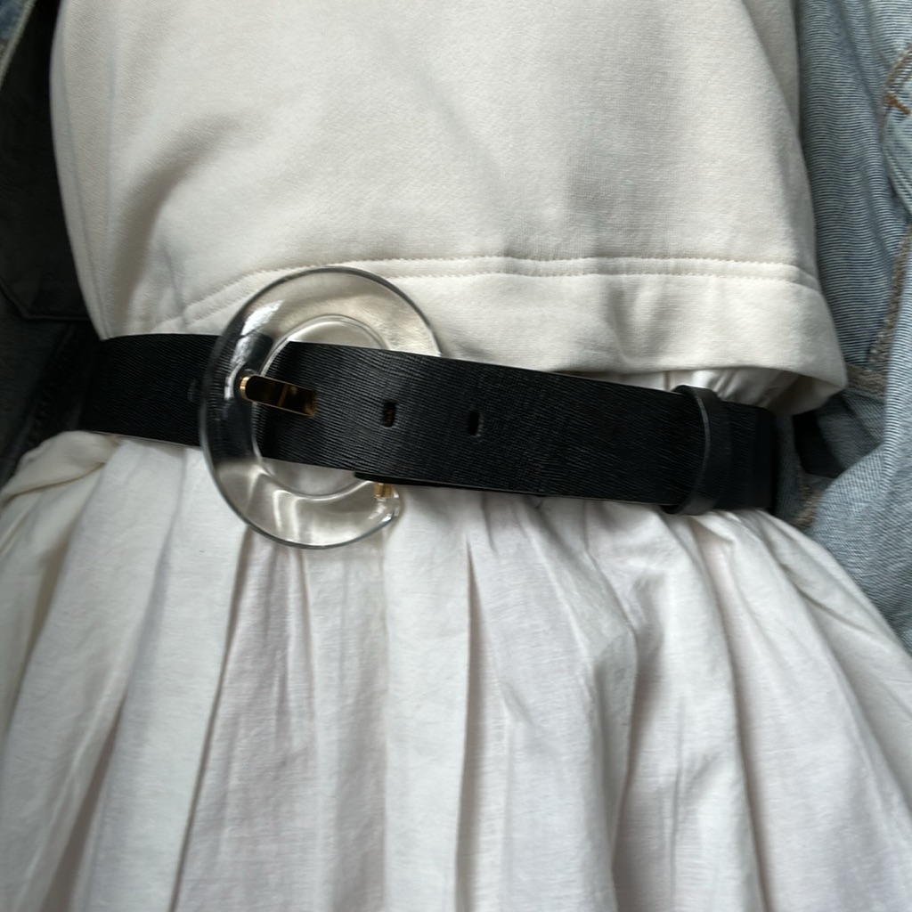 Lizzie Fortunato Black Belt With Clear Resin Buckle — image 5 of 8